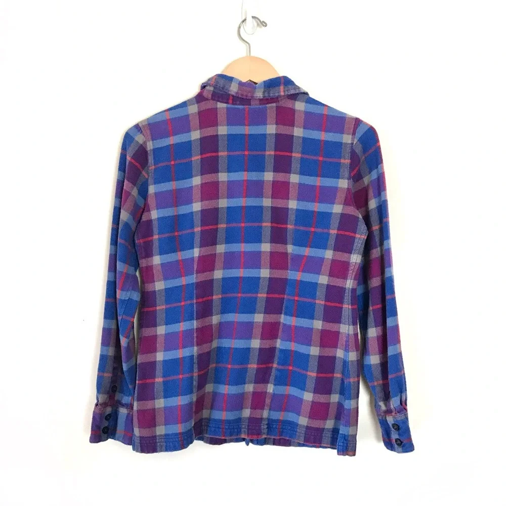 Patagonia Fjord Organic Cotton Flannel Shirt SZ 4 - Picture 3 of 5